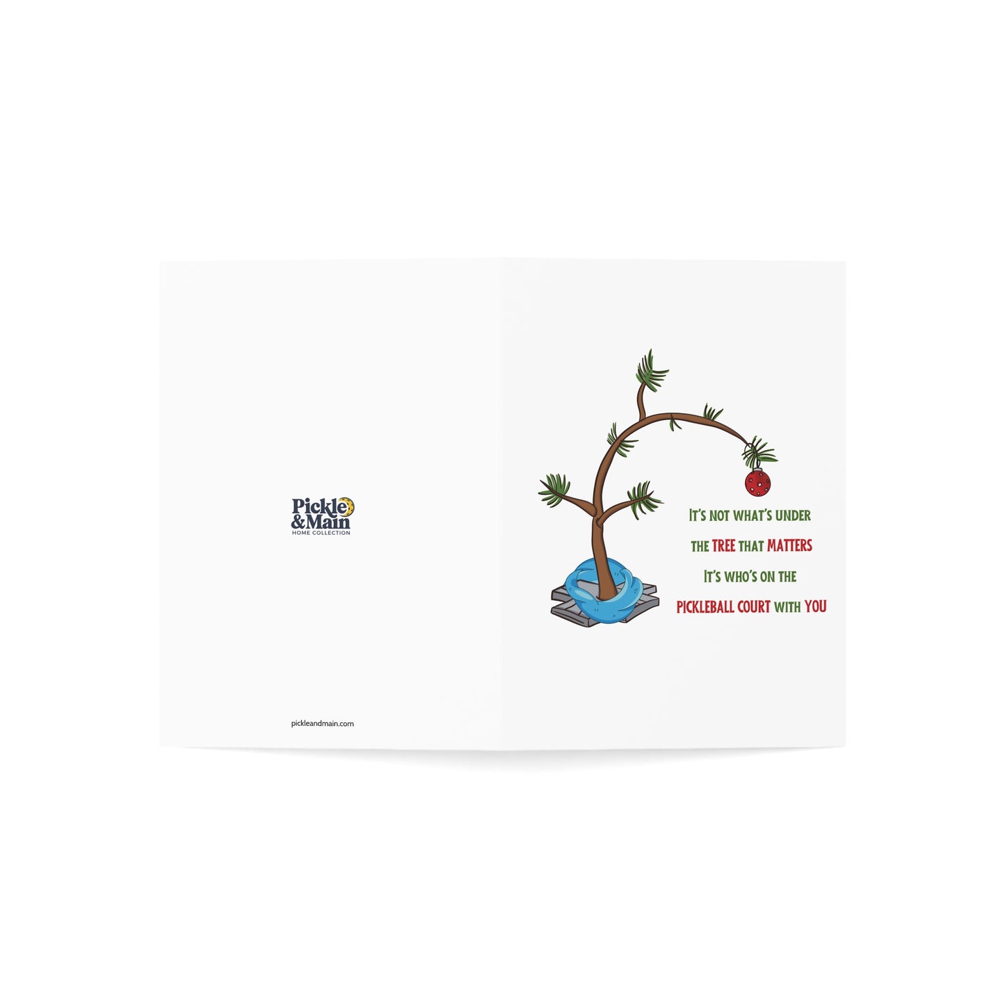 Under The Tree Pickleball Holiday Cards