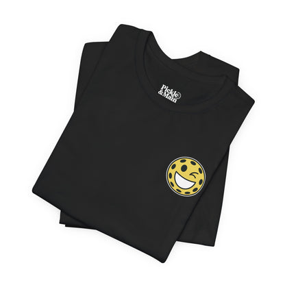 Pickleball Smiley Face Unisex Tee