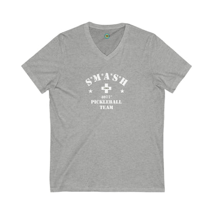 S*M*A*S*H Pickleball Team Unisex V-neck Tee