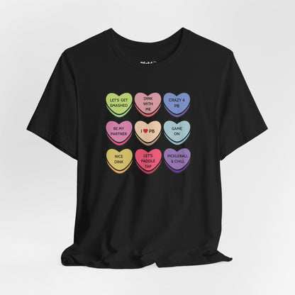 Pickleball Candy Hearts Unisex T-shirt