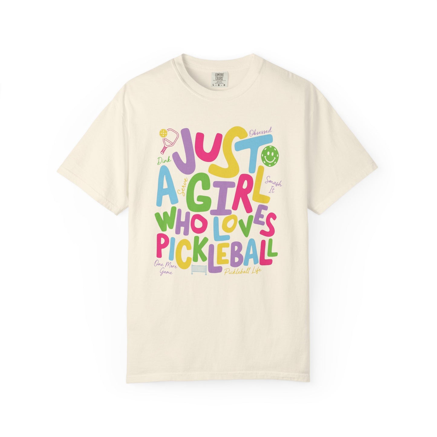 Just A Girl Who Loves Pickleball Comfort Colors Unisex Pickleball T-shirt