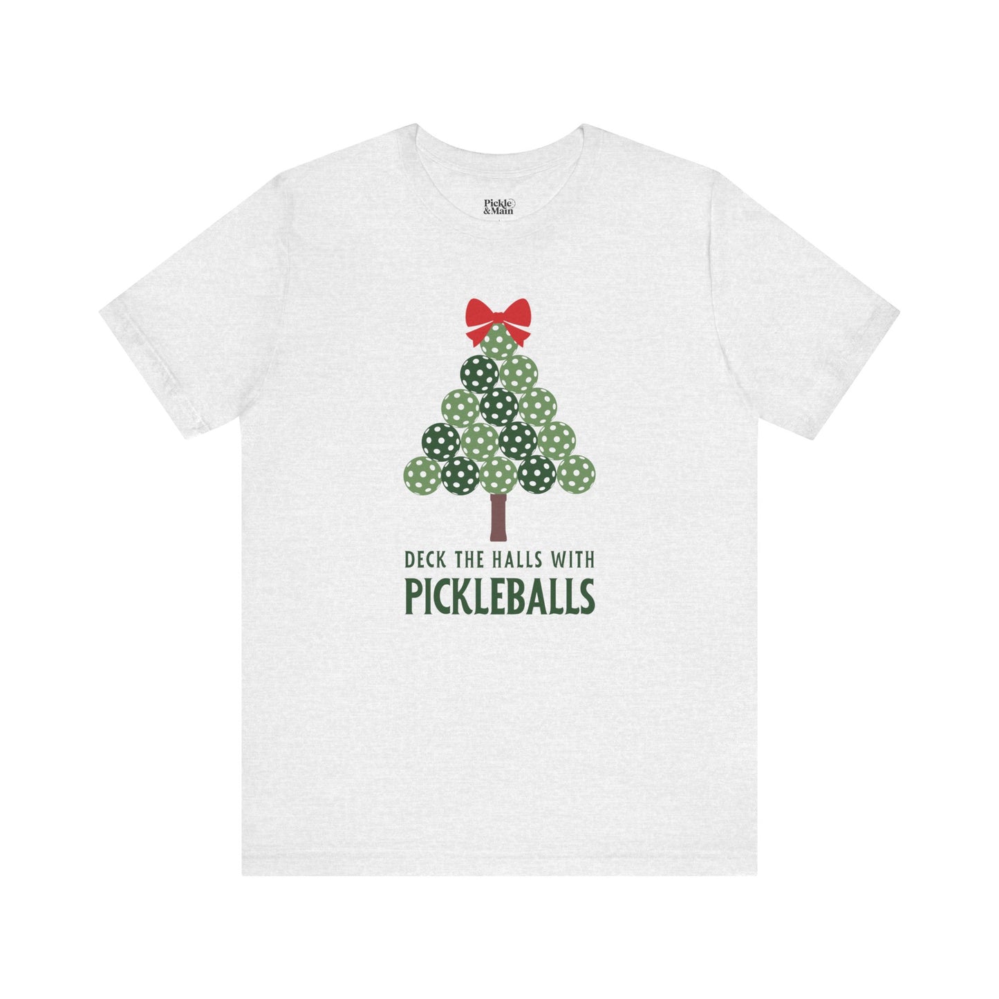 Deck The Halls With Pickleballs Tree Unisex Tee