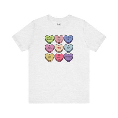Pickleball Candy Hearts Unisex T-shirt