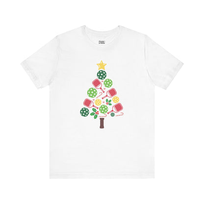 Pickleball Christmas Tree Unisex Tee
