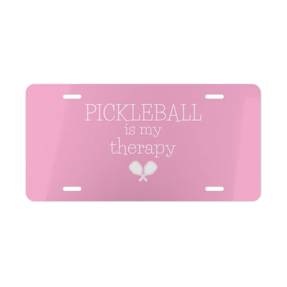 Pickleball Is My Therapy Vanity Plate