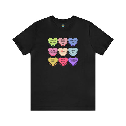 Pickleball Candy Hearts Unisex Tee