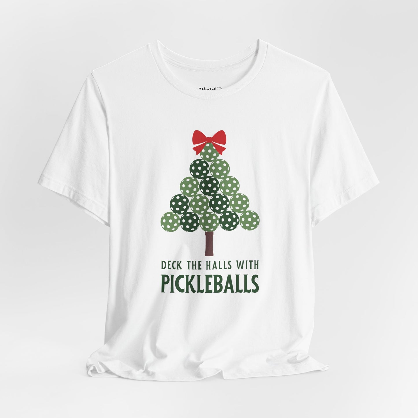 Deck The Halls With Pickleballs Tree Unisex Tee