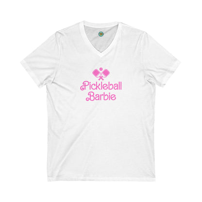 Pickleball Barbie Paddles Unisex V-neck Tee