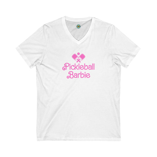 Pickleball Barbie Paddles Unisex V-neck Tee
