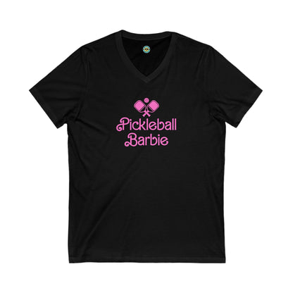 Pickleball Barbie Paddles Unisex V-neck Tee
