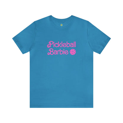 Pickleball Barbie Stacked/Pink Letters Unisex Tee