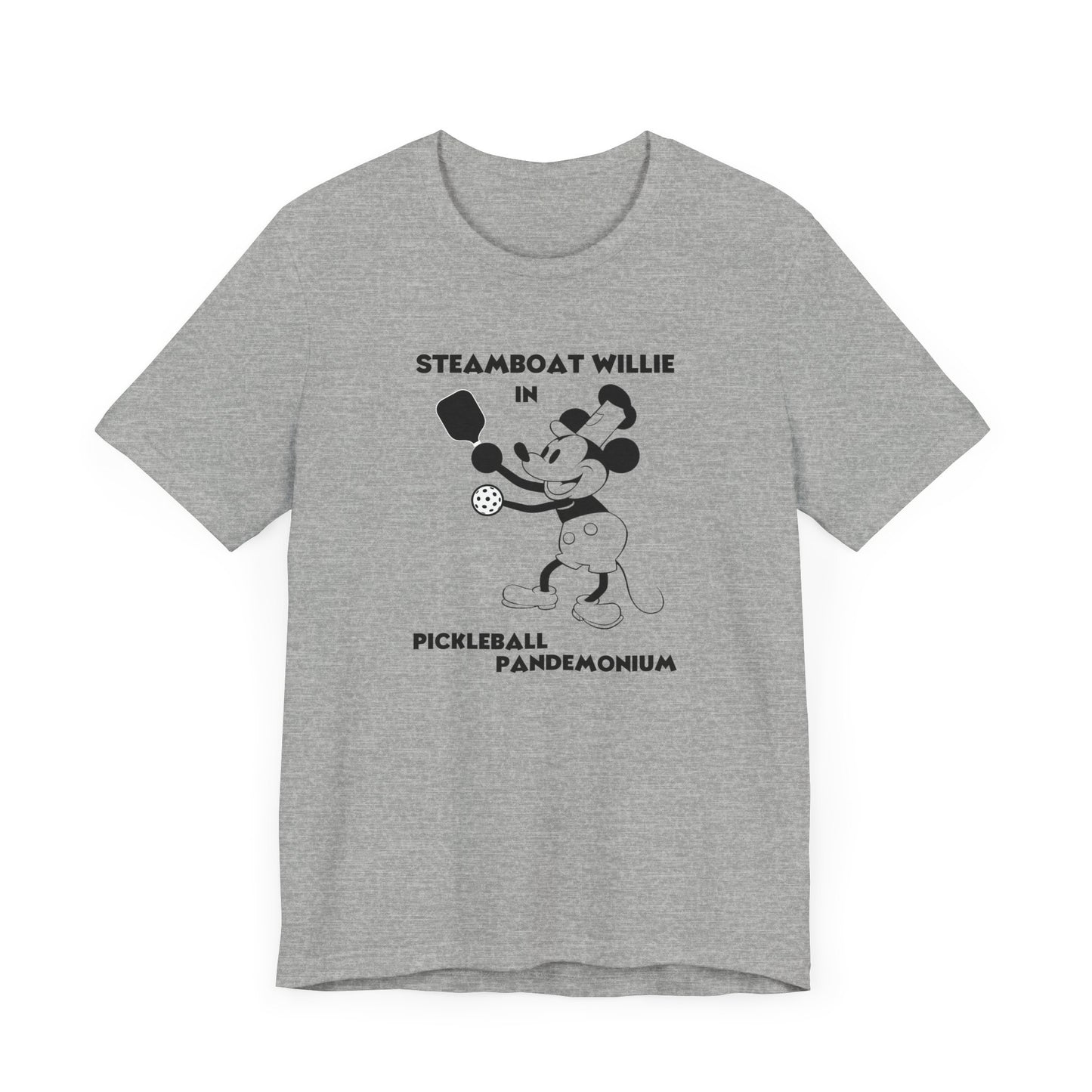 Steamboat Willie Pickleball Pandemonium Unisex Tee (Express Delivery)