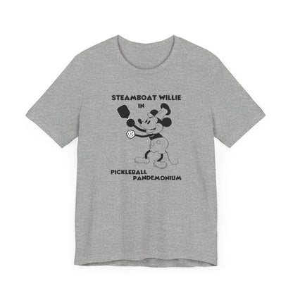 Steamboat Willie Pickleball Pandemonium Unisex Tee (Express Delivery)