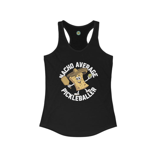 Nacho Average Pickleballer Women's Racerback Tank