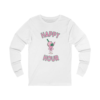 Happy Hour Pickleball Unisex Long Sleeve Tee