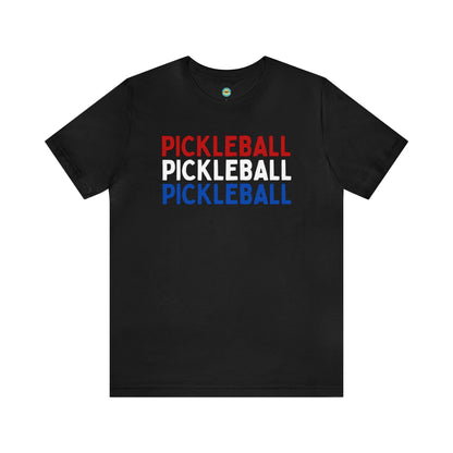 Pickleball Red White Blue Unisex Tee