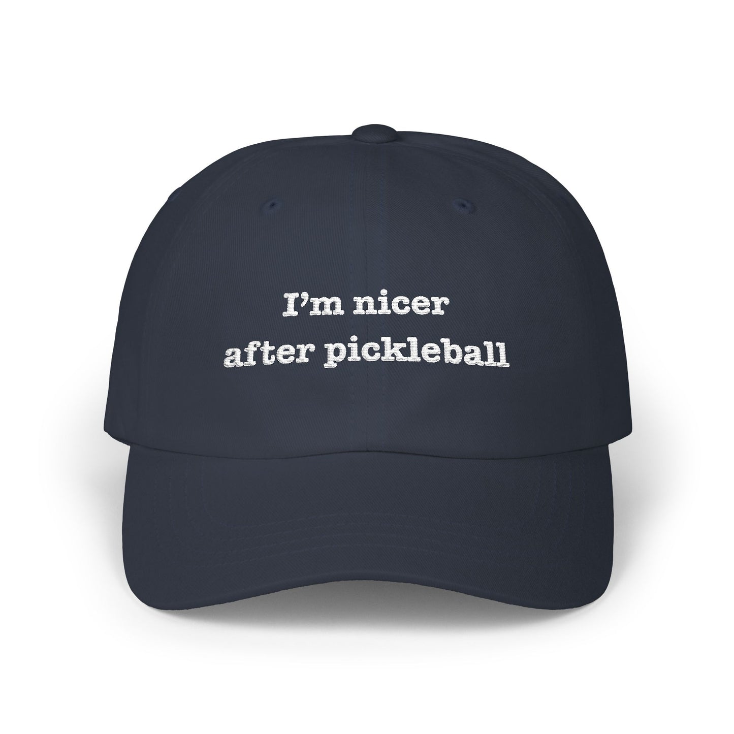 I’m Nicer After Pickleball Embroidered Pickleball Cap