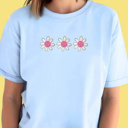 Pickleball Flowers Unisex Tee