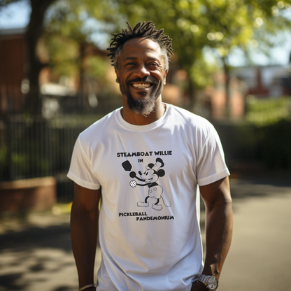 Steamboat Willie Pickleball Pandemonium Unisex Tee