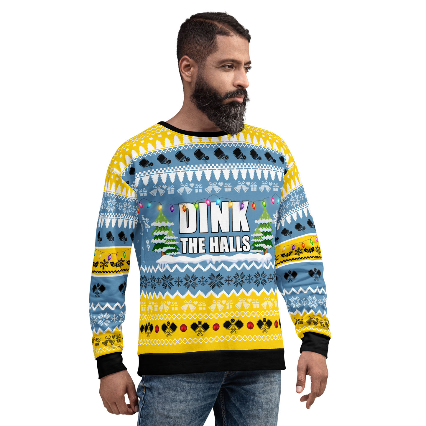Dink The Halls With Pickleballs Unisex Ugly Pickleball Sweatshirt