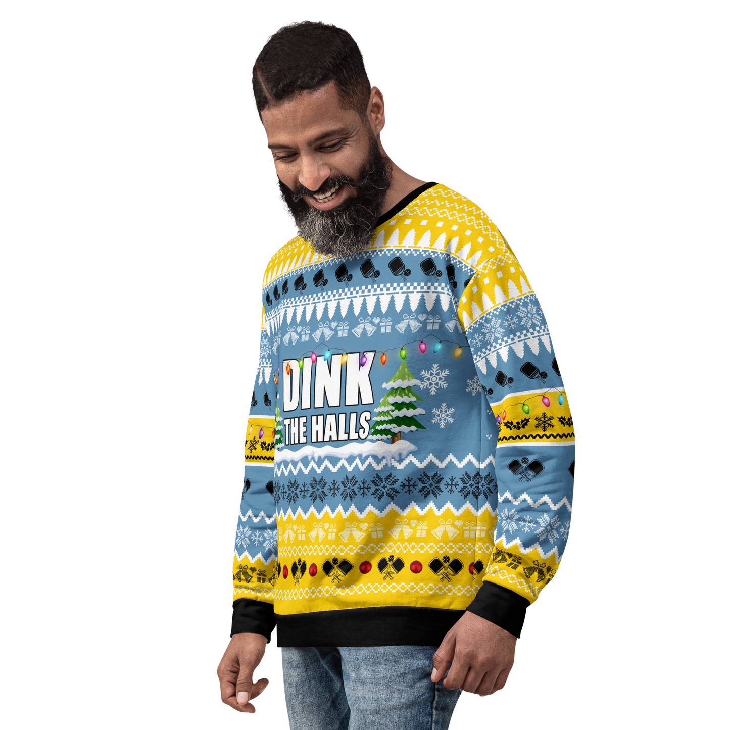 Dink The Halls With Pickleballs Unisex Ugly Pickleball Sweatshirt