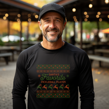 Santa's Favorite Pickleball Player Classic Unisex Long Sleeve Tee