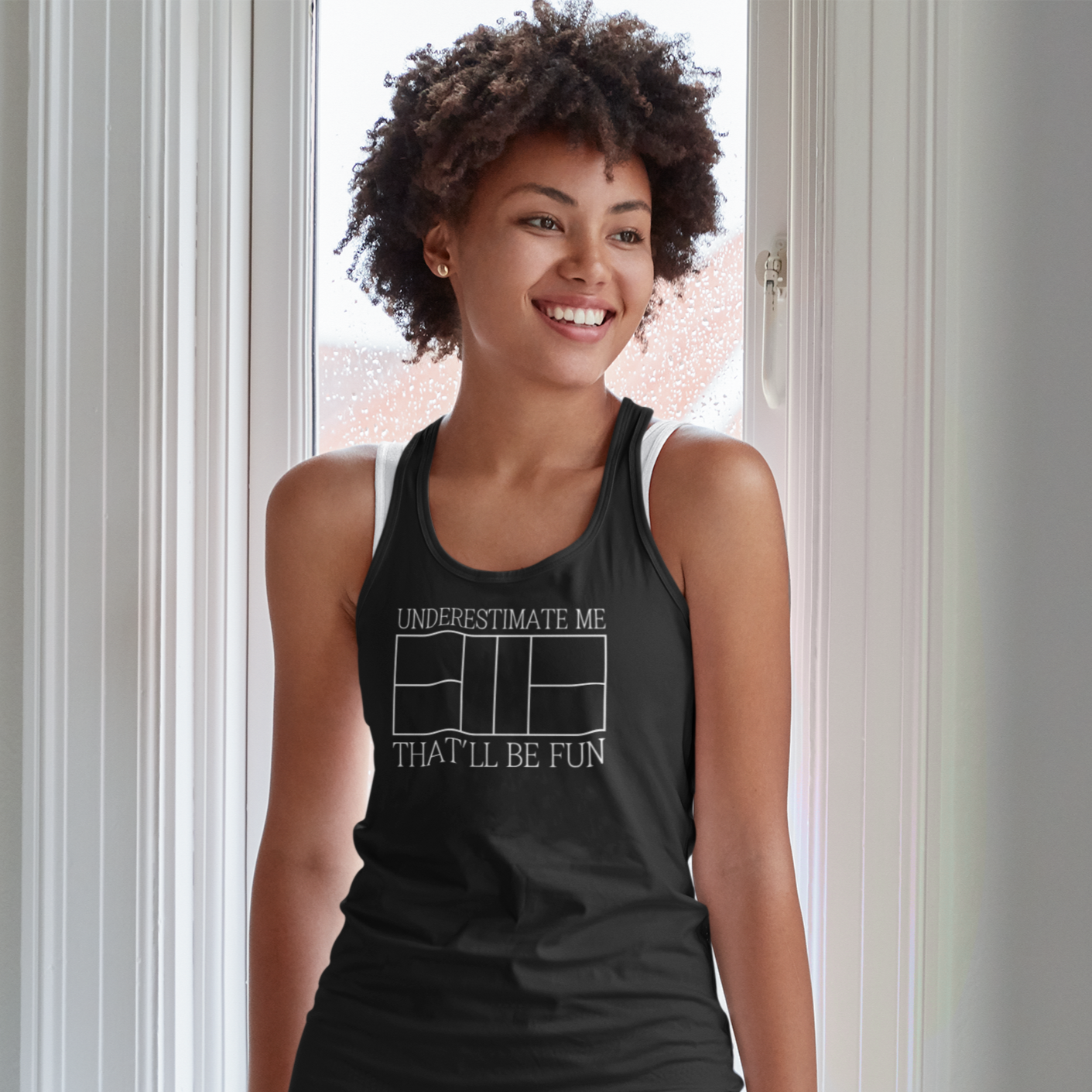 Underestimate Me Women's Racerback Tank